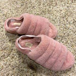 Pink fluff yeah Ugg slippers